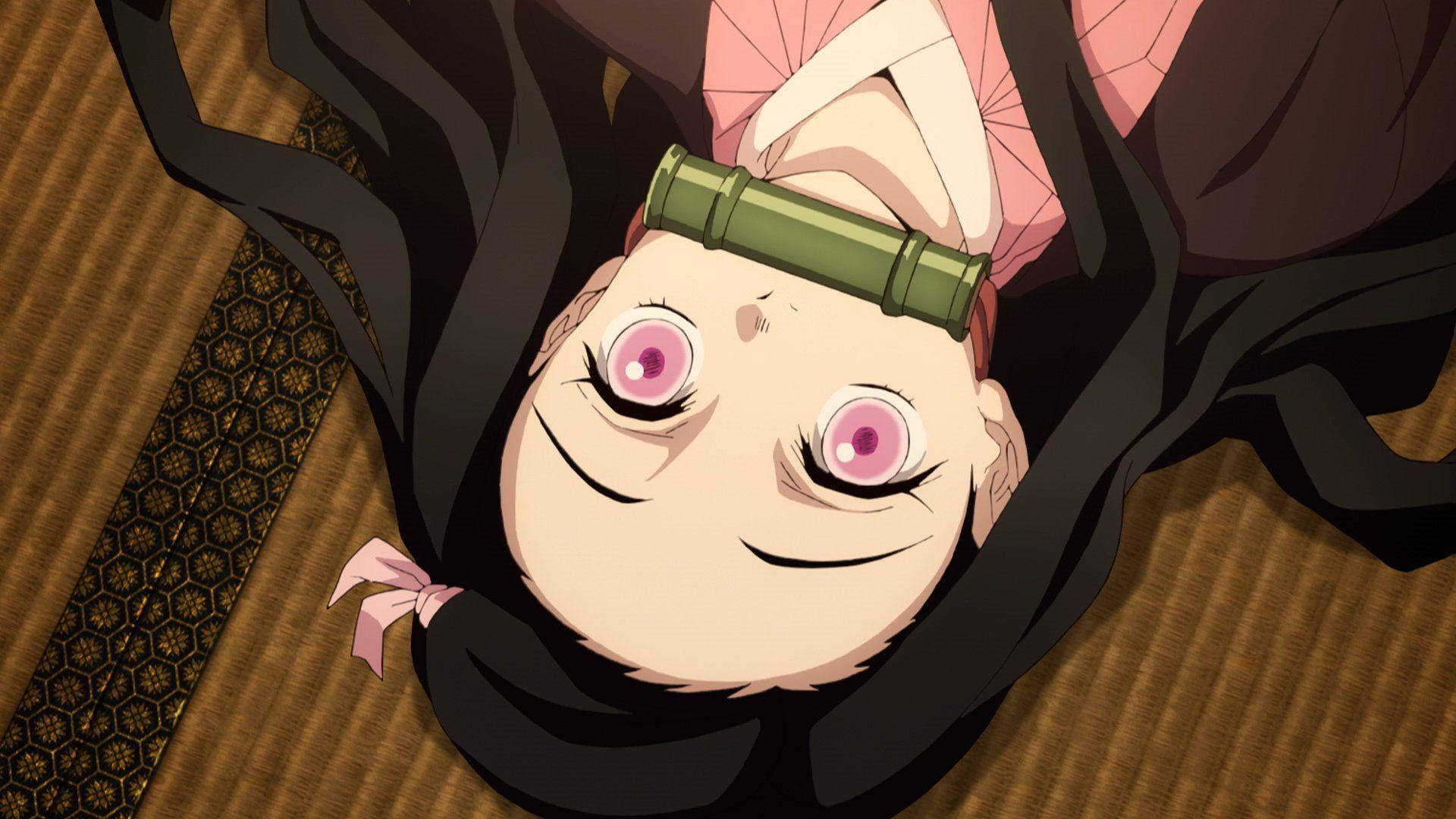 Demon Slayer Nezuko Cute Scene Background