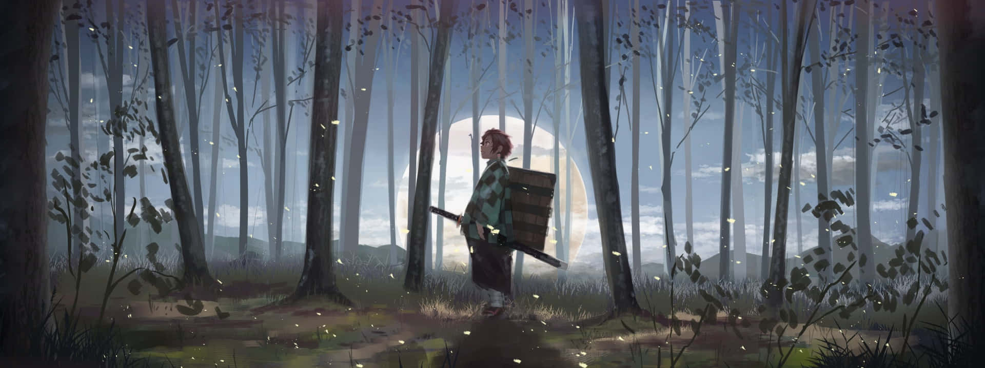 Demon Slayer Scenery 3072 X 1149 Background