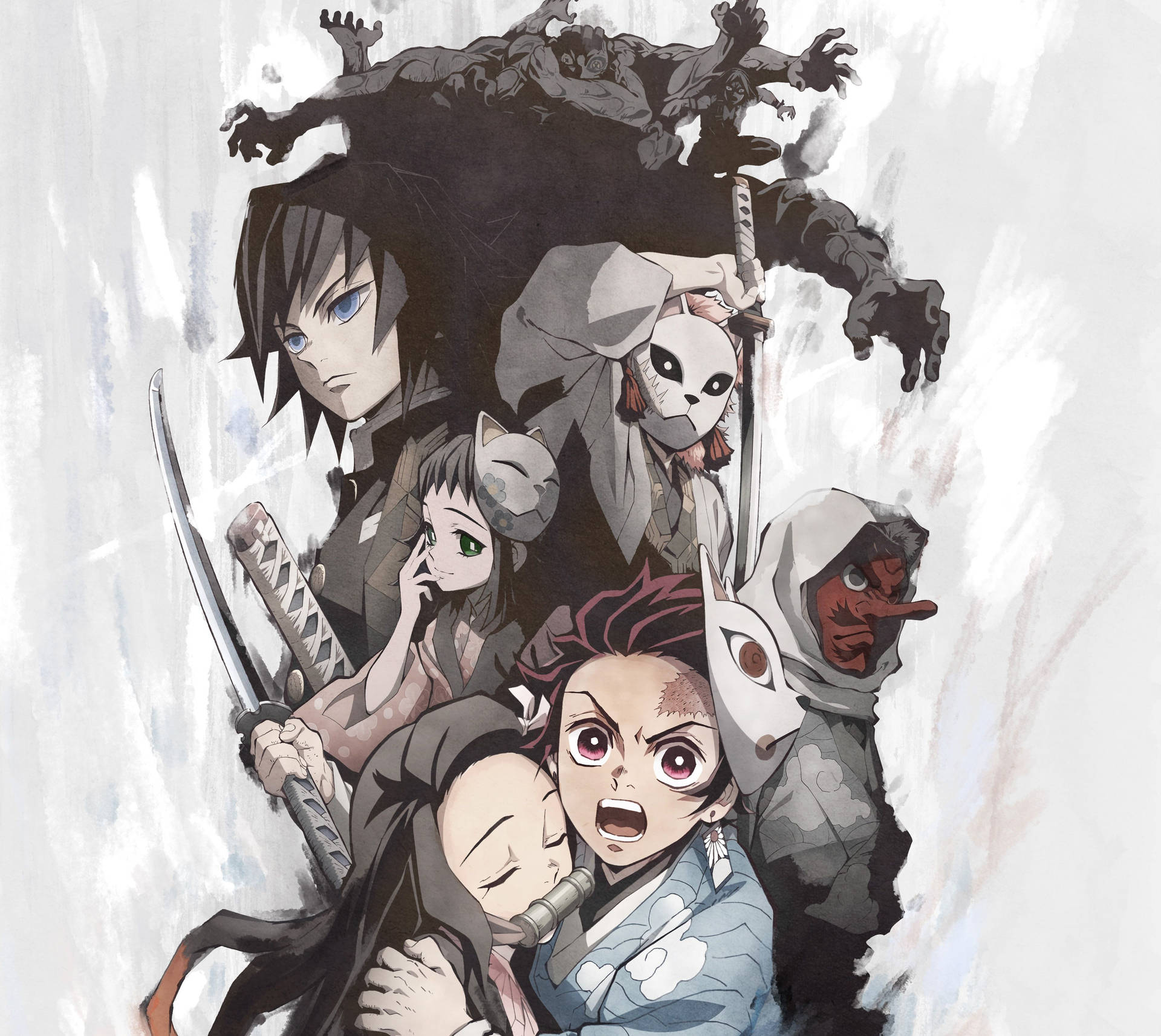 Demon Slayer Tanjiro And Others Background