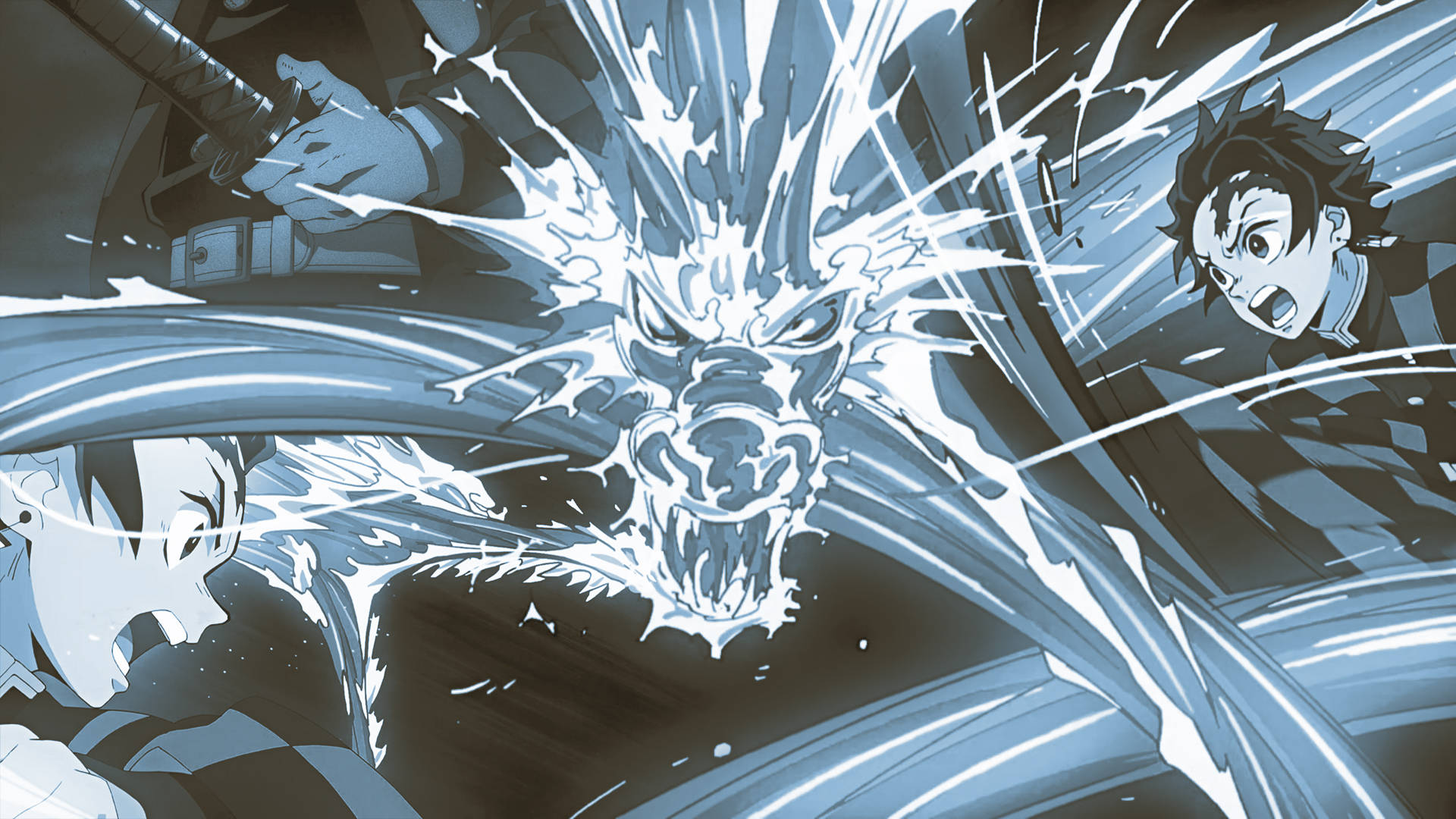 Demon Slayer Tanjiro Fourth Form Background