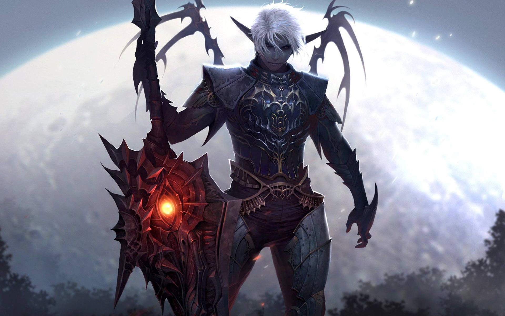 Demonic Elf Warrior Background