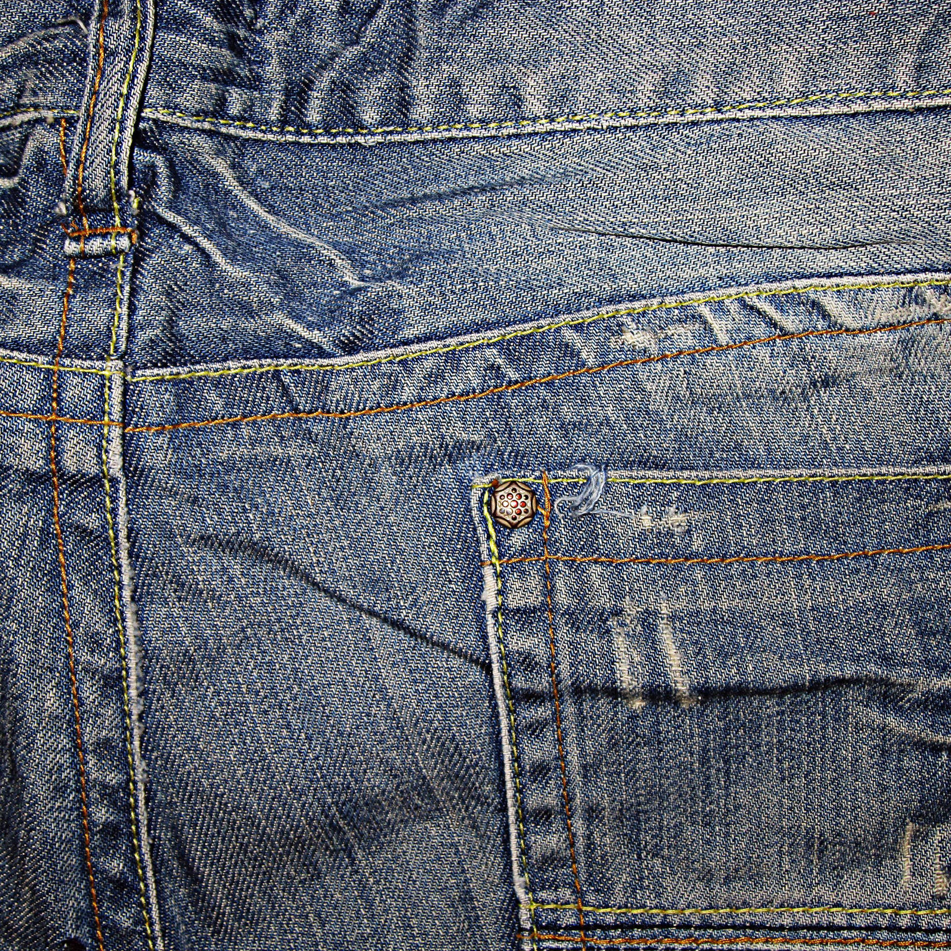 Denim Blue Jeans Back Pocket Background