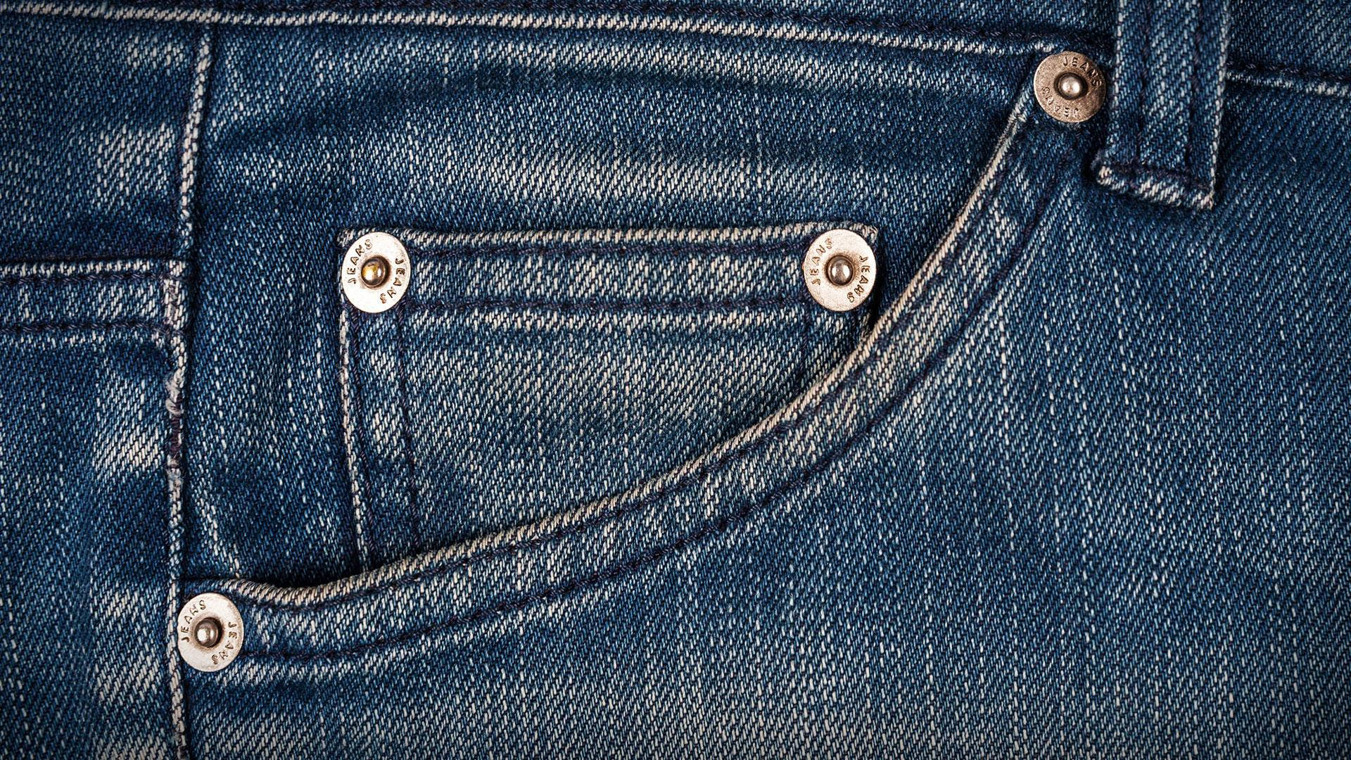 Denim Jeans Front Pocket Design Background