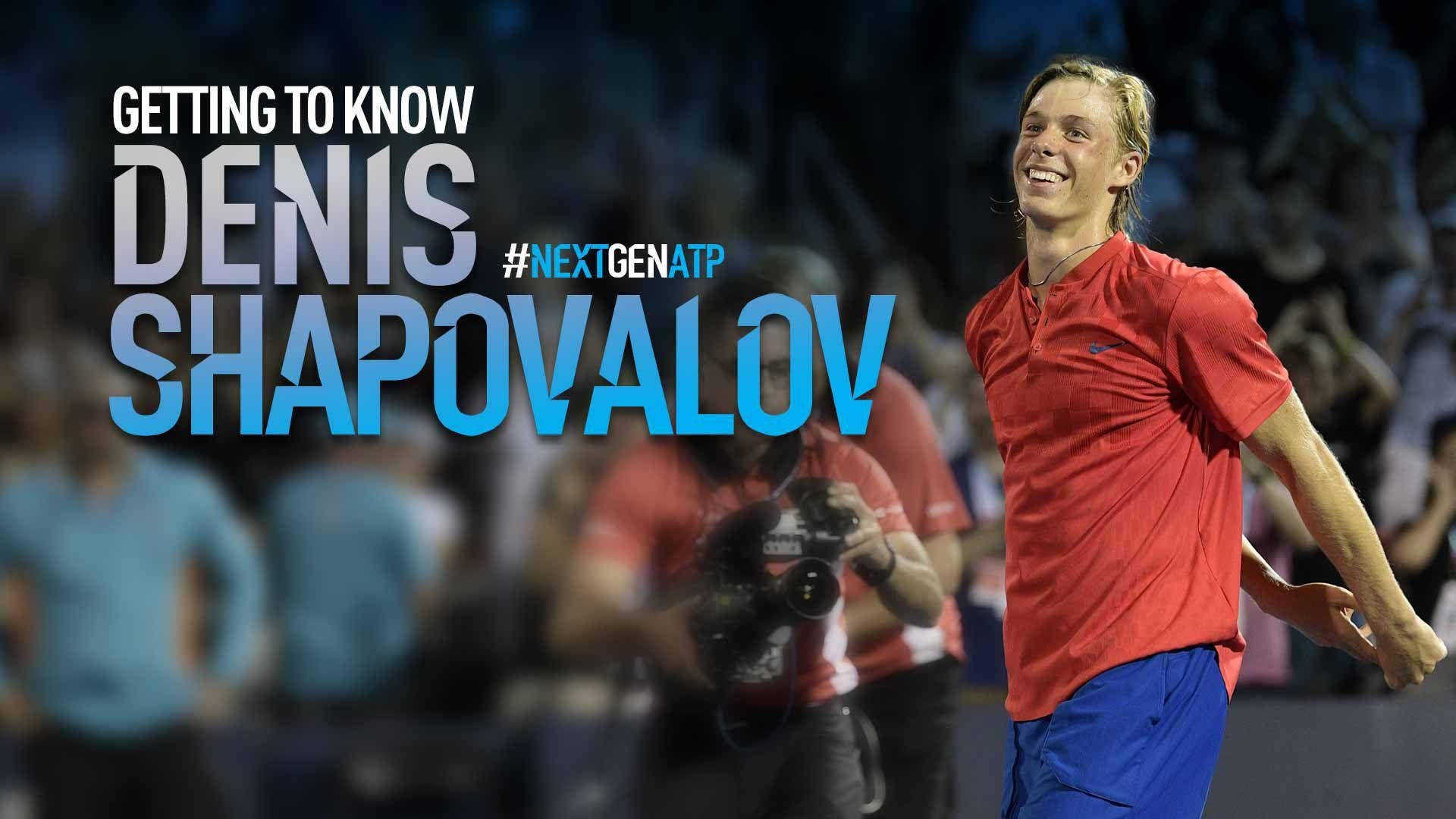 Denis Shapovalov In Action On The Tennis Court Background