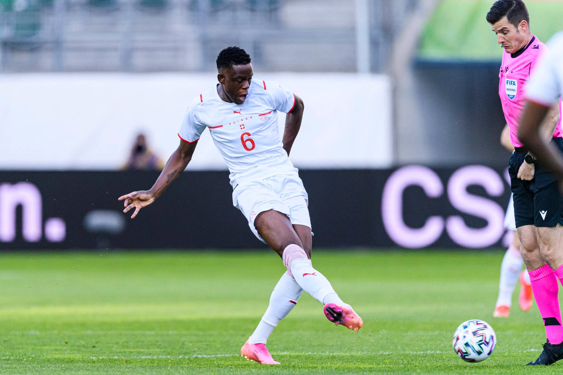 Denis Zakaria Kicking Football