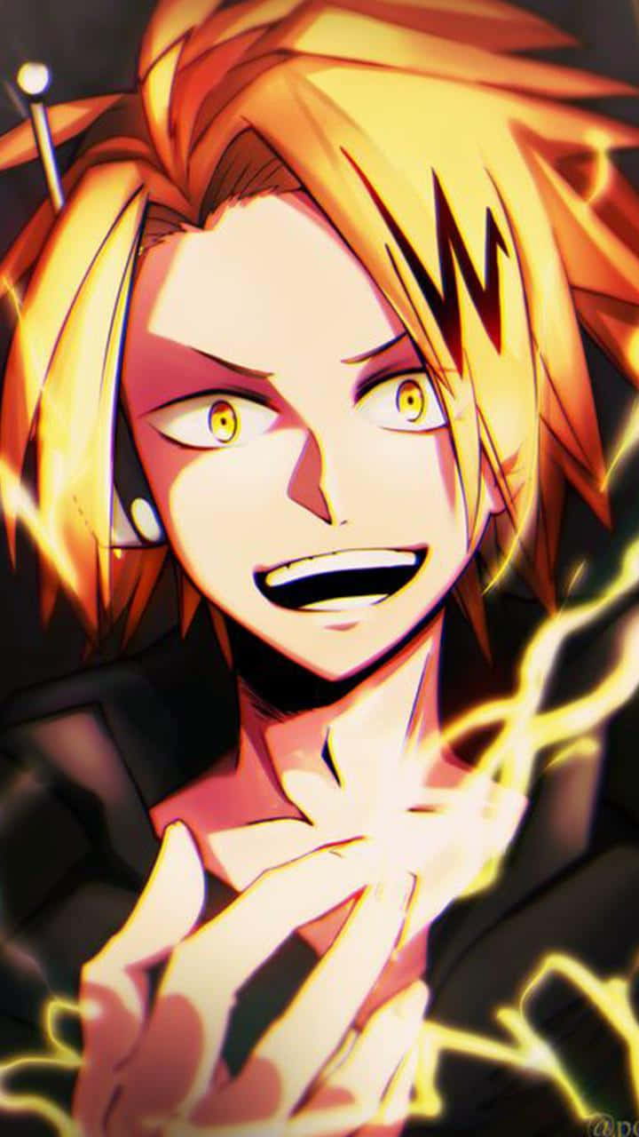 Denki Kaminari With Electricity Powers Background