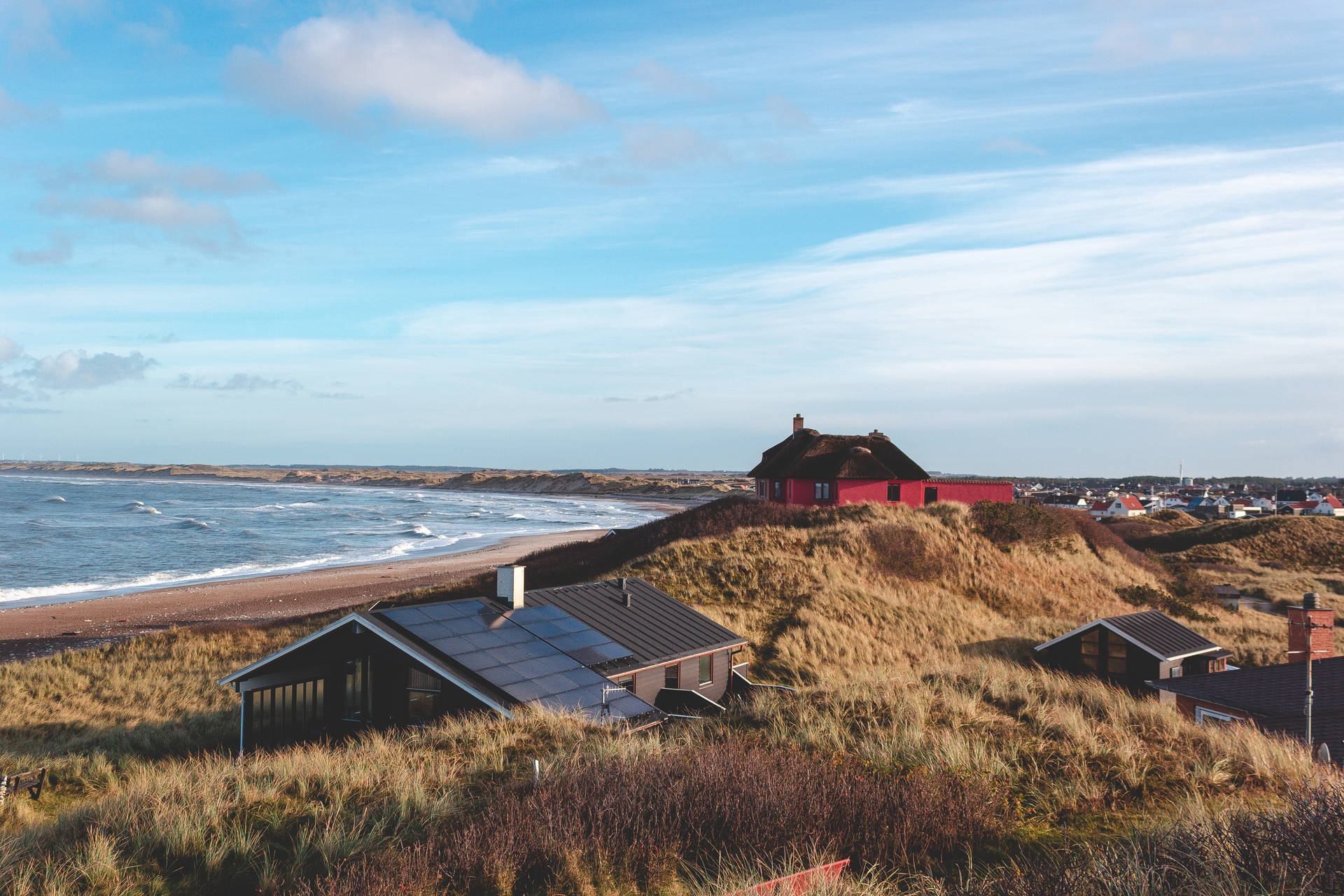 Denmark Beach House In Klitmoller Background