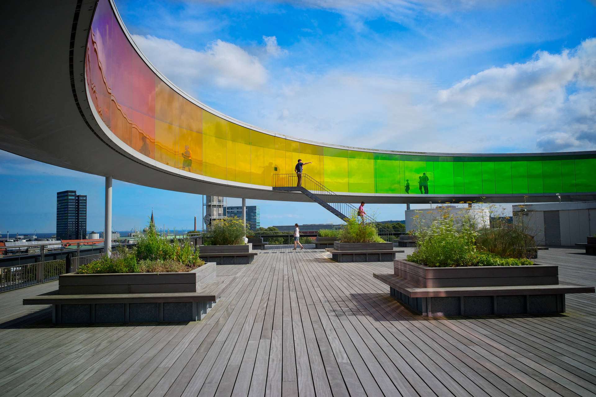 Denmark Colorful Aros Museum Background