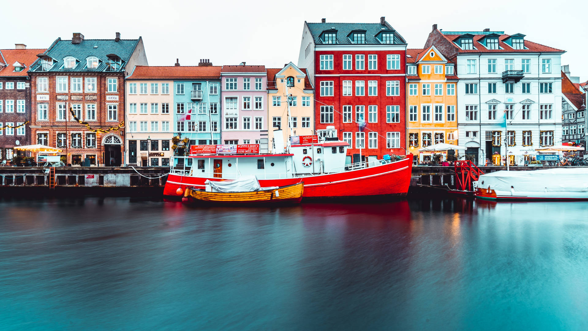 Denmark Nyhavn Dock Background