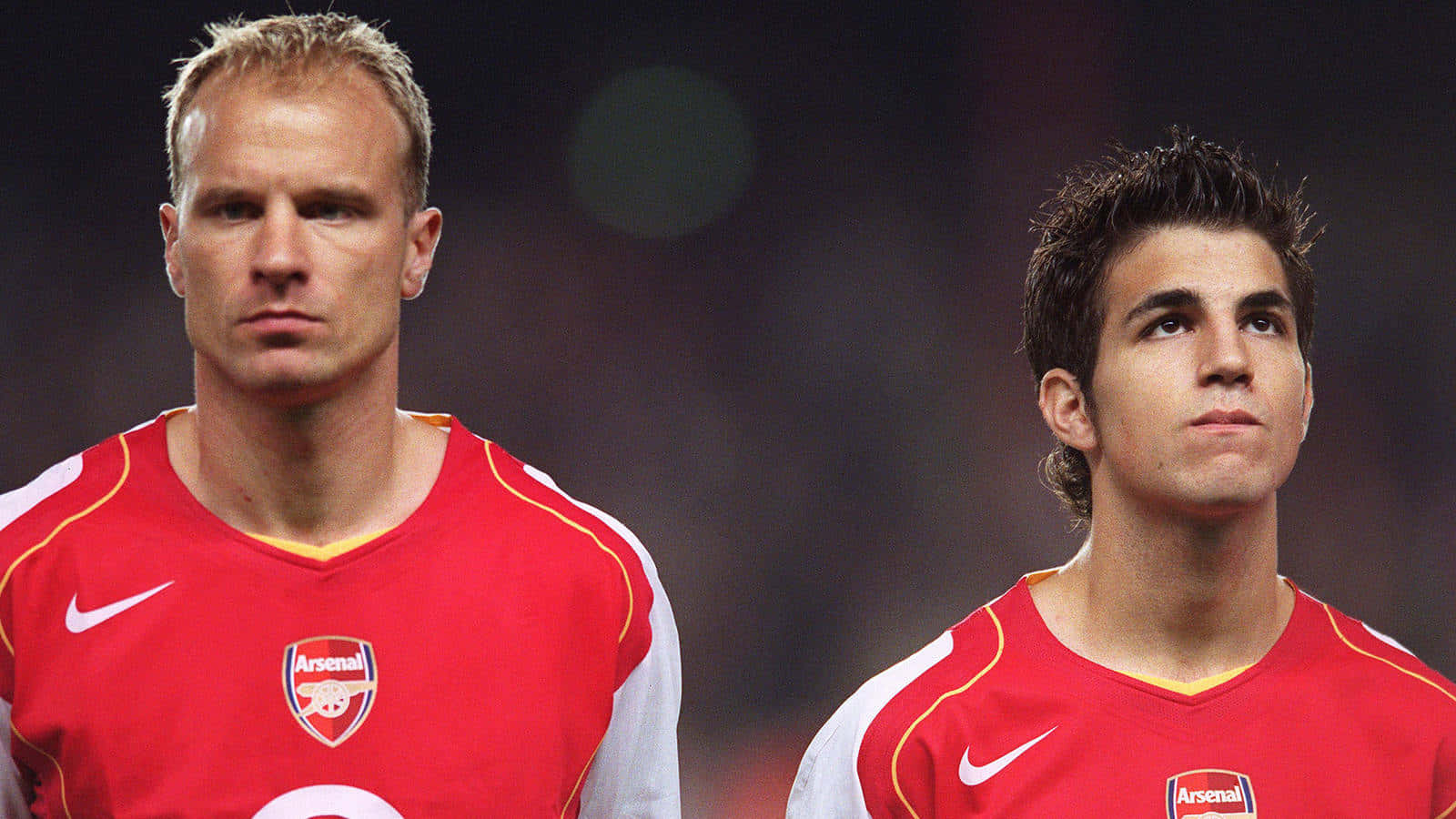 Dennis Bergkamp And Cesc Fabregas Arsenal Fc Background