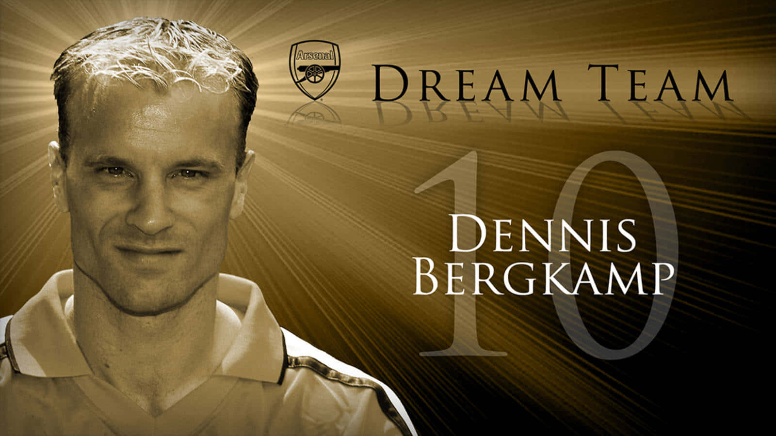 Dennis Bergkamp Arsenal Dream Team Background