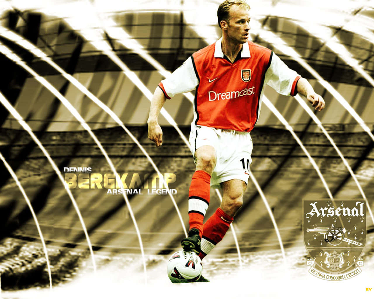 Dennis Bergkamp Arsenal Fc Fanart Abstract Background