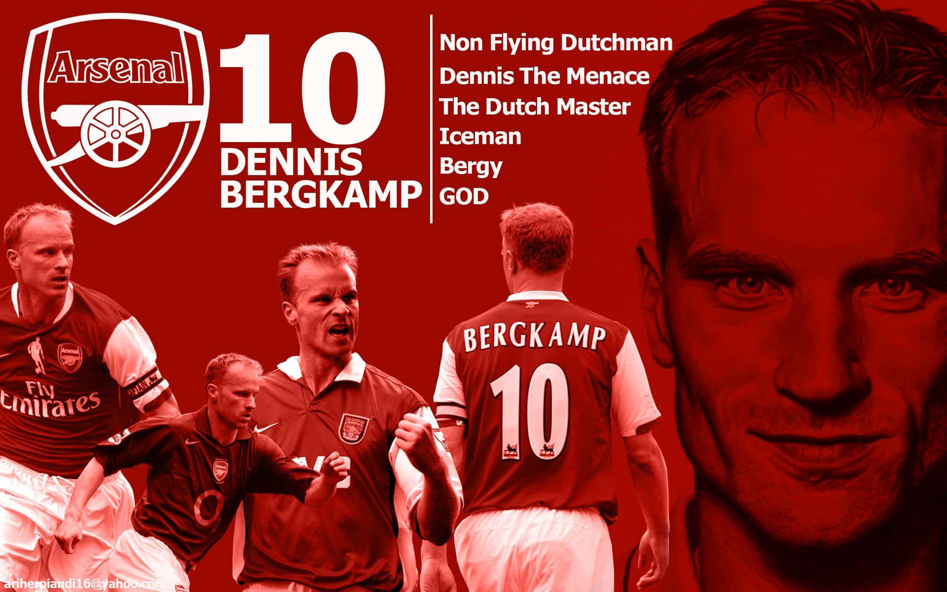 Dennis Bergkamp Arsenal Fc Poster Nicknames