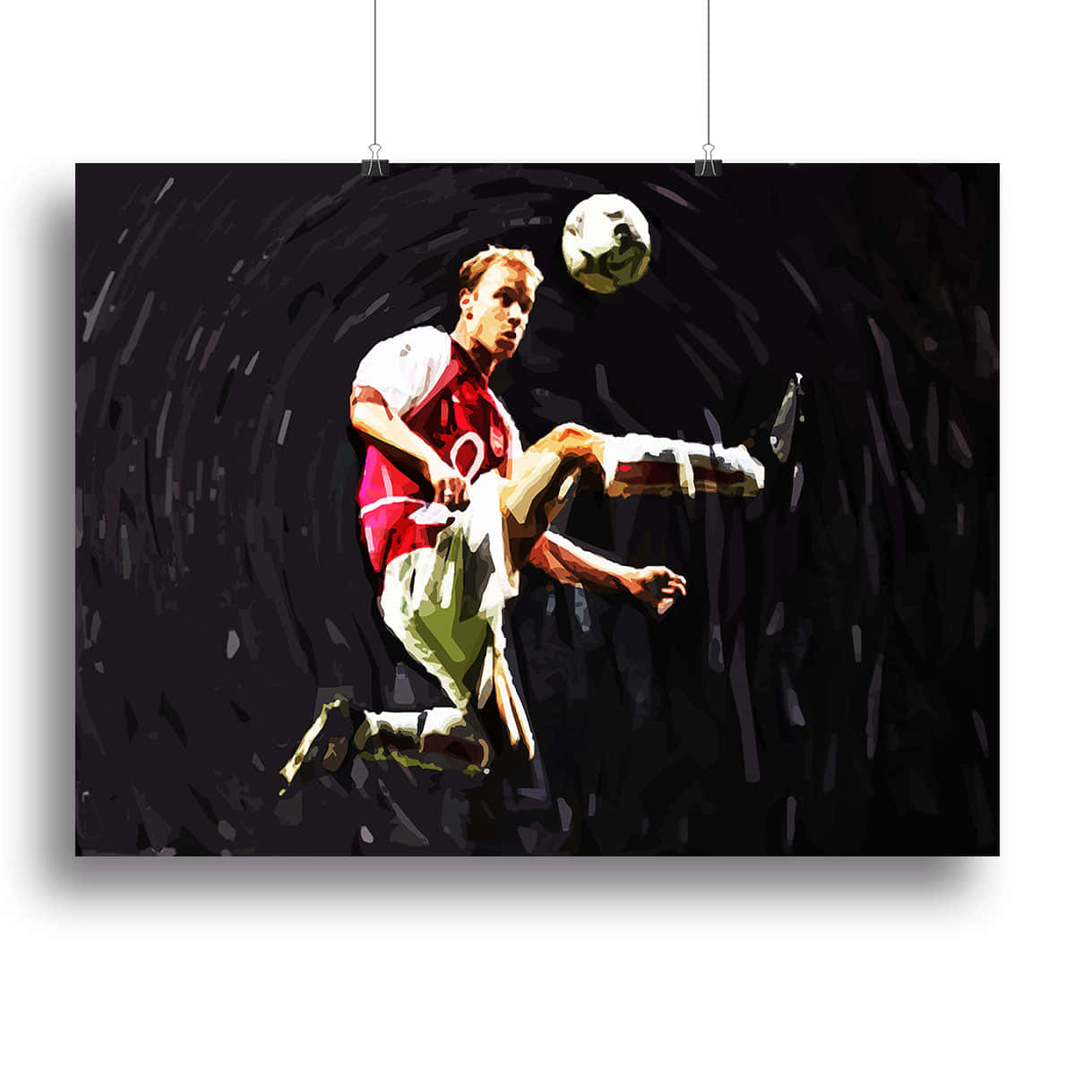 Dennis Bergkamp Paint Art Floating Framed Canvas