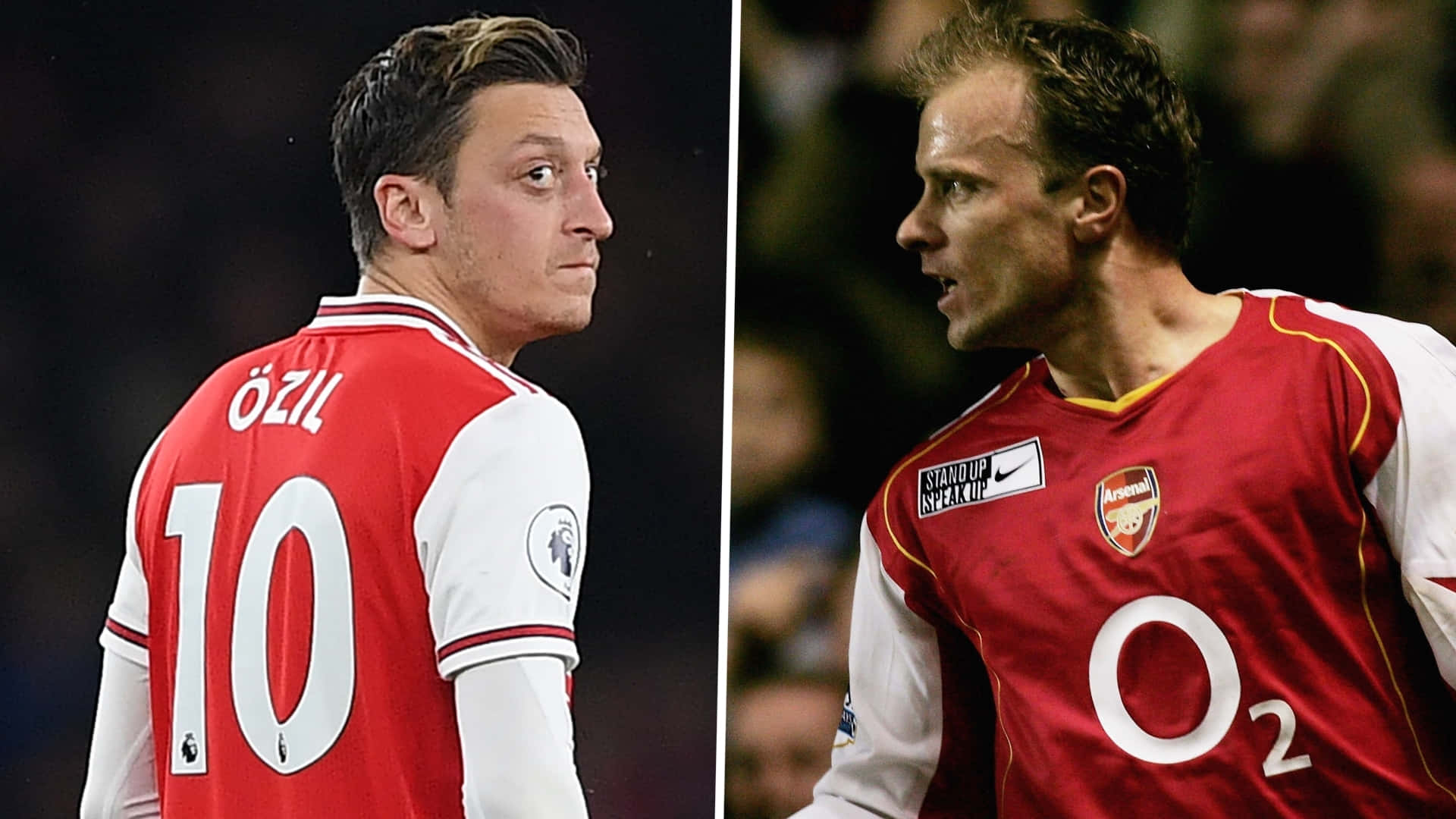 Dennis Bergkamp Vs. Mesut Ozil Background