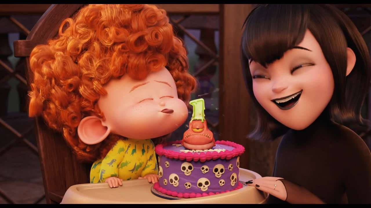 Dennis Blowing Birthday Cake Hotel Transylvania 2 Background