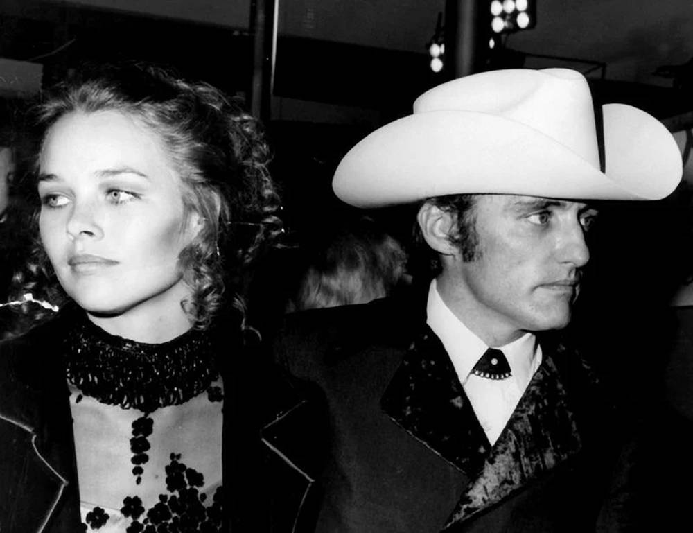 Dennis Hopper And Singer Michelle Phillips Background