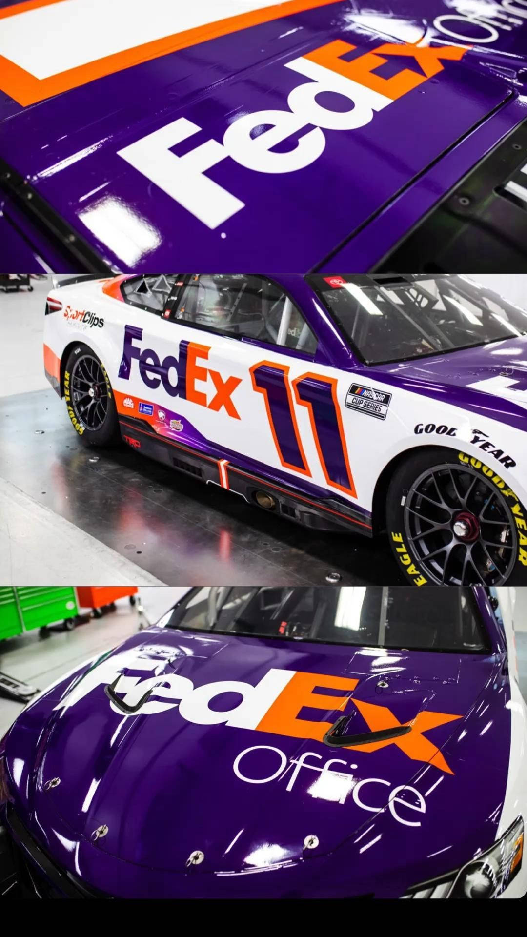 Denny Hamlin’s Fedex Race Car Background