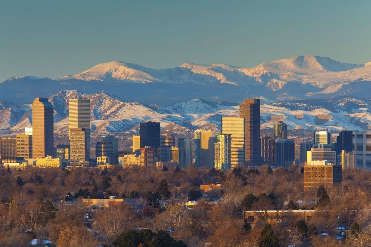 Denver Cityscape Photo Background