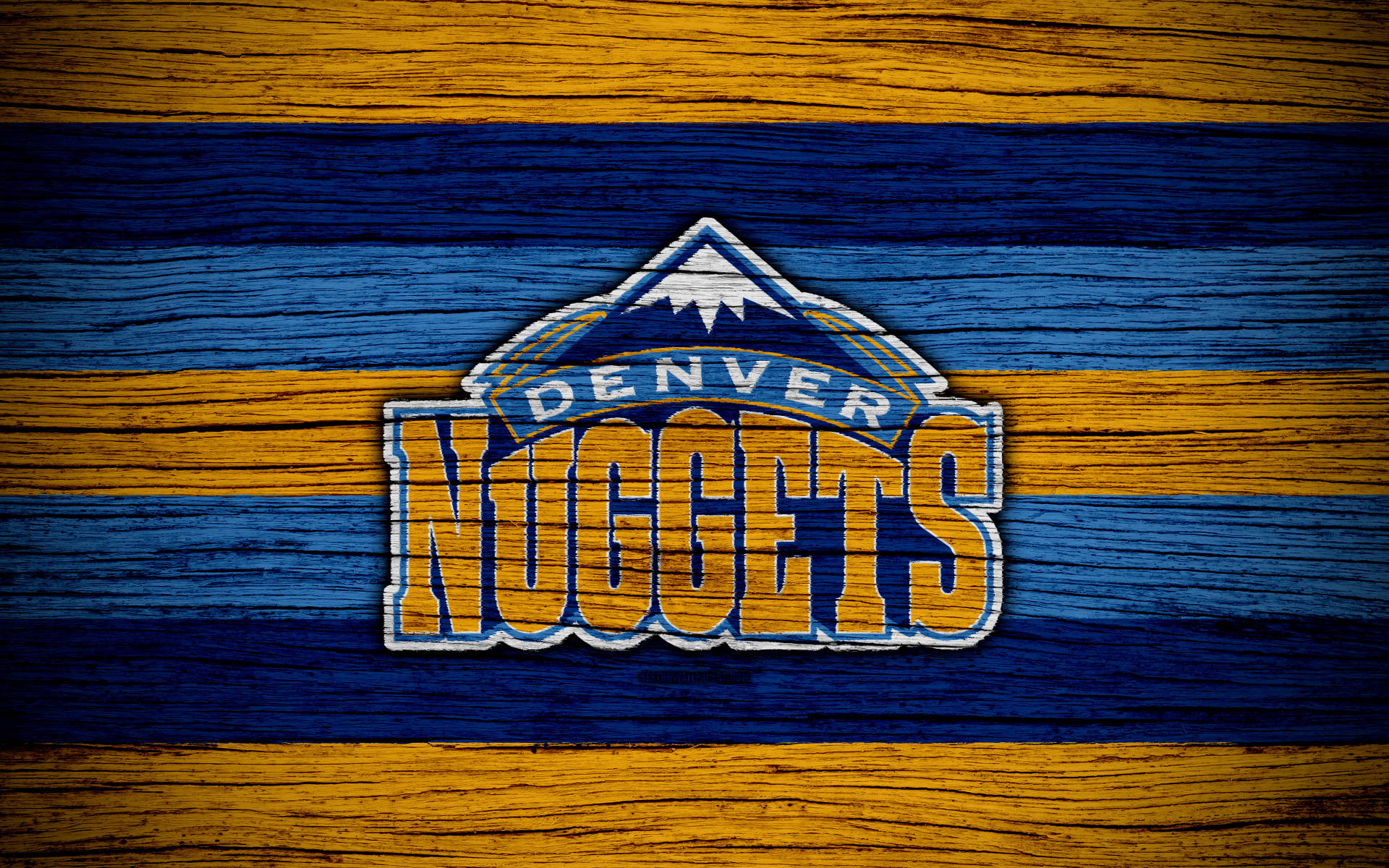 Denver Nuggets Emblem On Wood Background