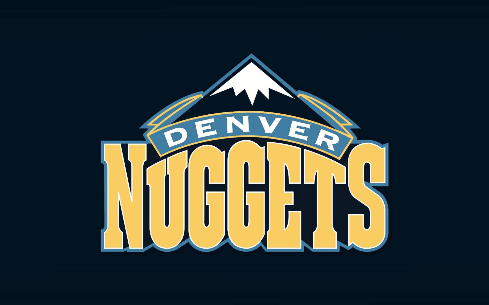 Denver Nuggets Logo In Blue Background