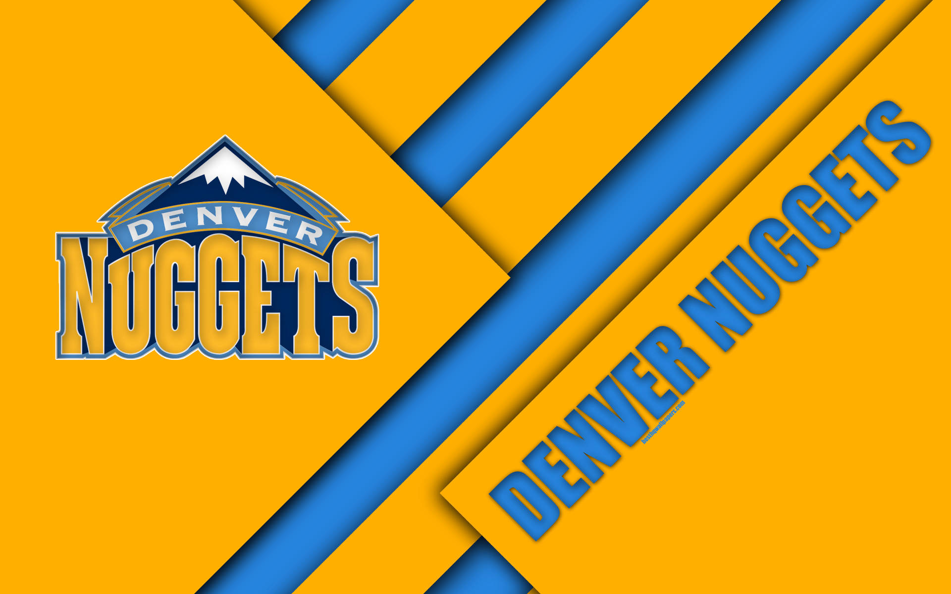 Denver Nuggets Logo In Digital Background