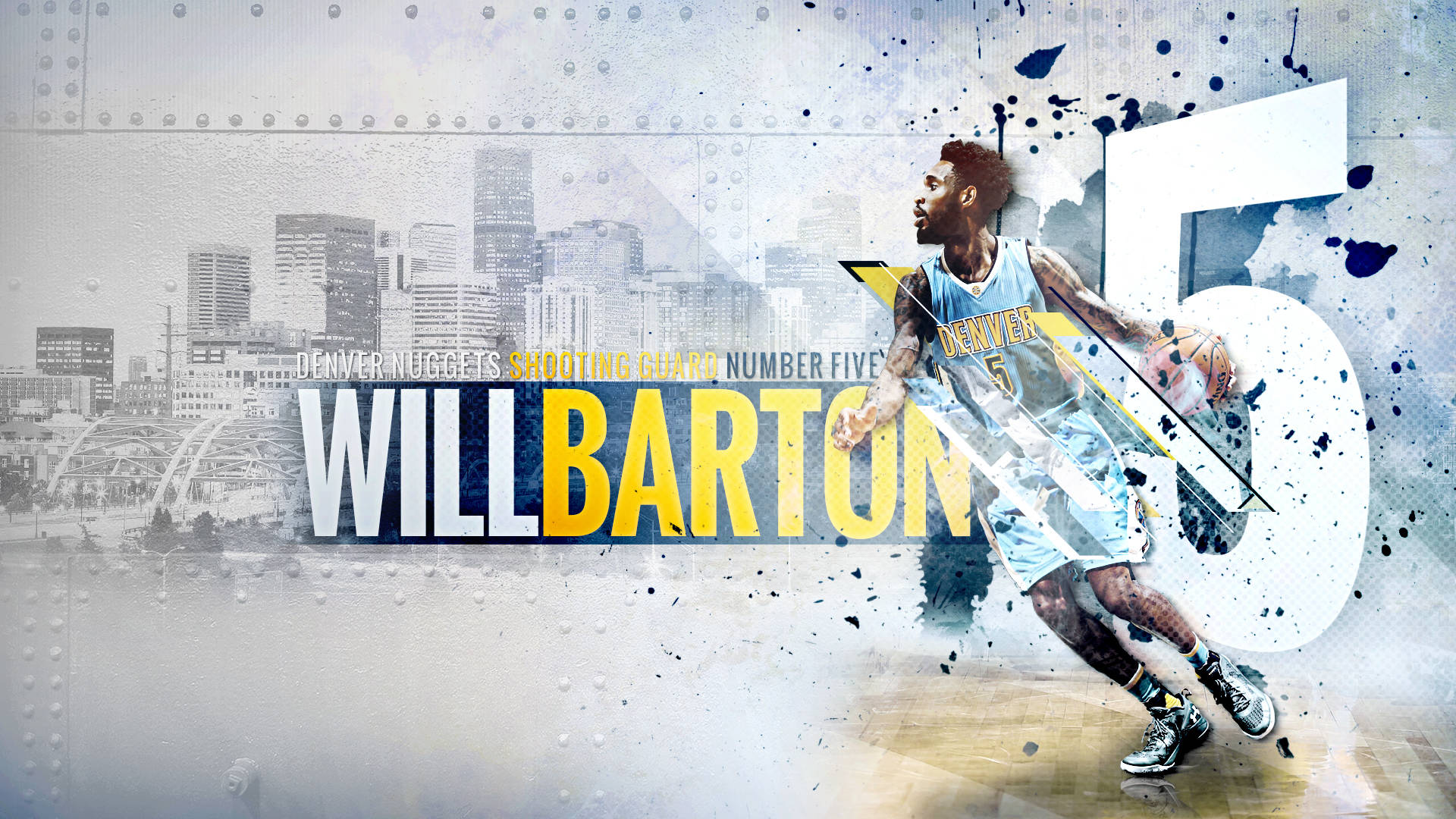 Denver Nuggets Will Barton Digital Cover Background