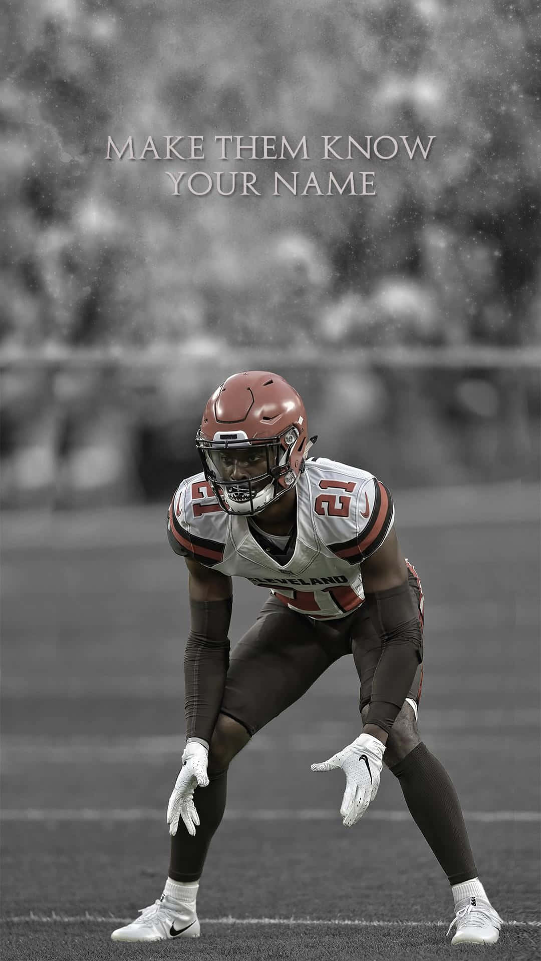Denzel Ward Cleveland Browns Poster Quote Background