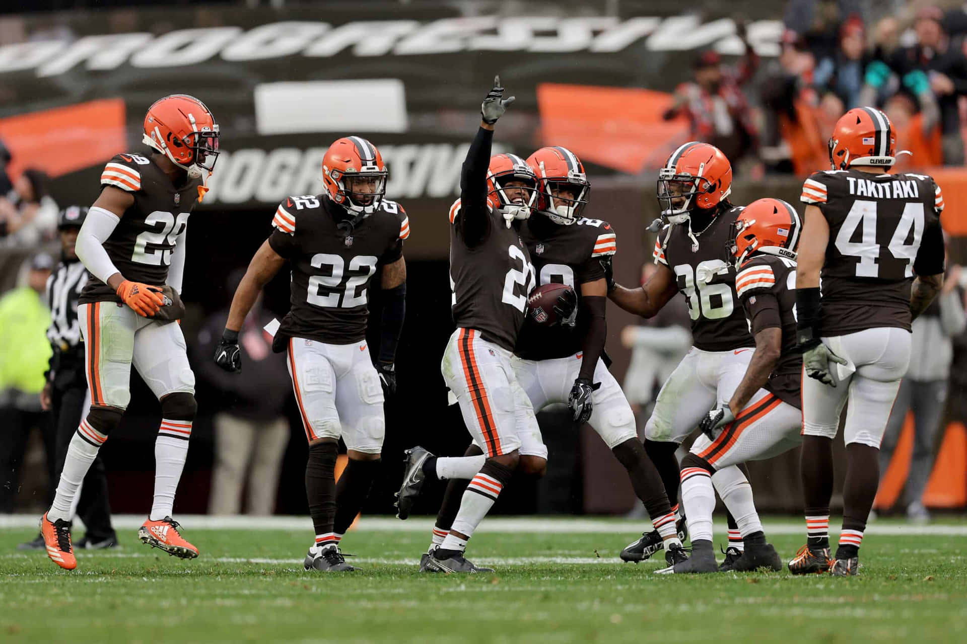 Denzel Ward Cleveland Browns Vs. Detroit Lions Background