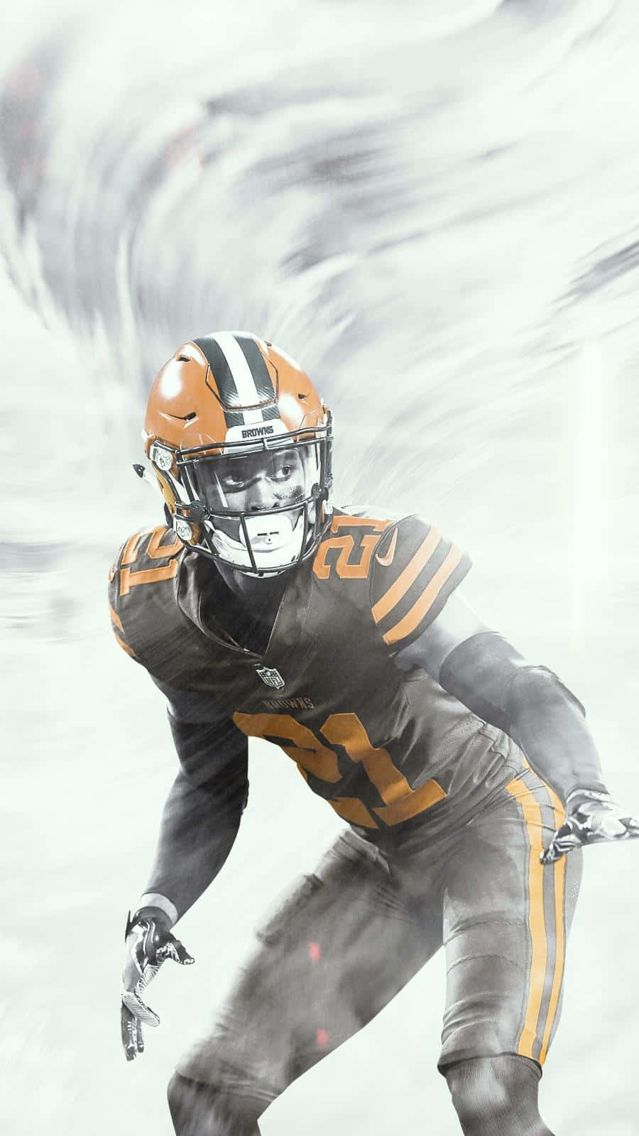 Denzel Ward Football Player Digital Fanart Background
