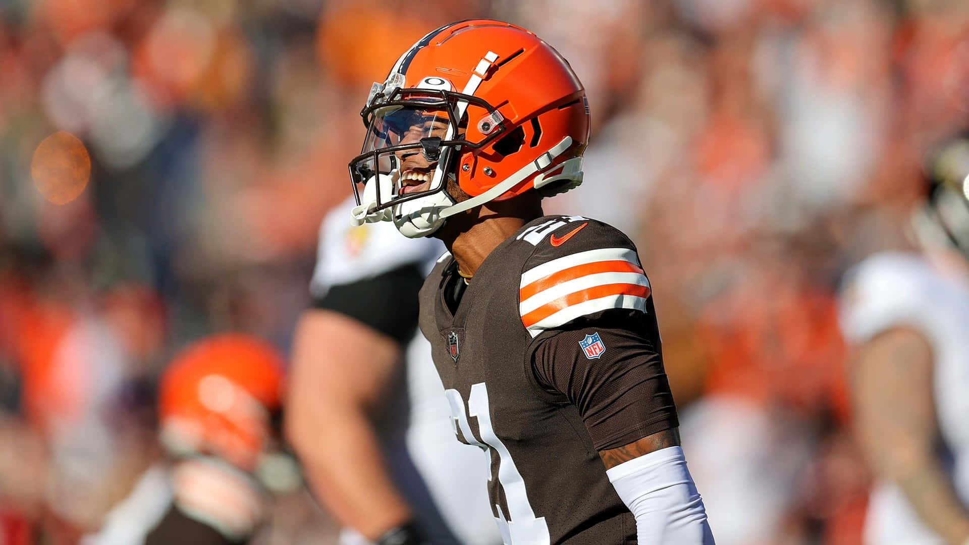 Denzel Ward National Football League Game Background