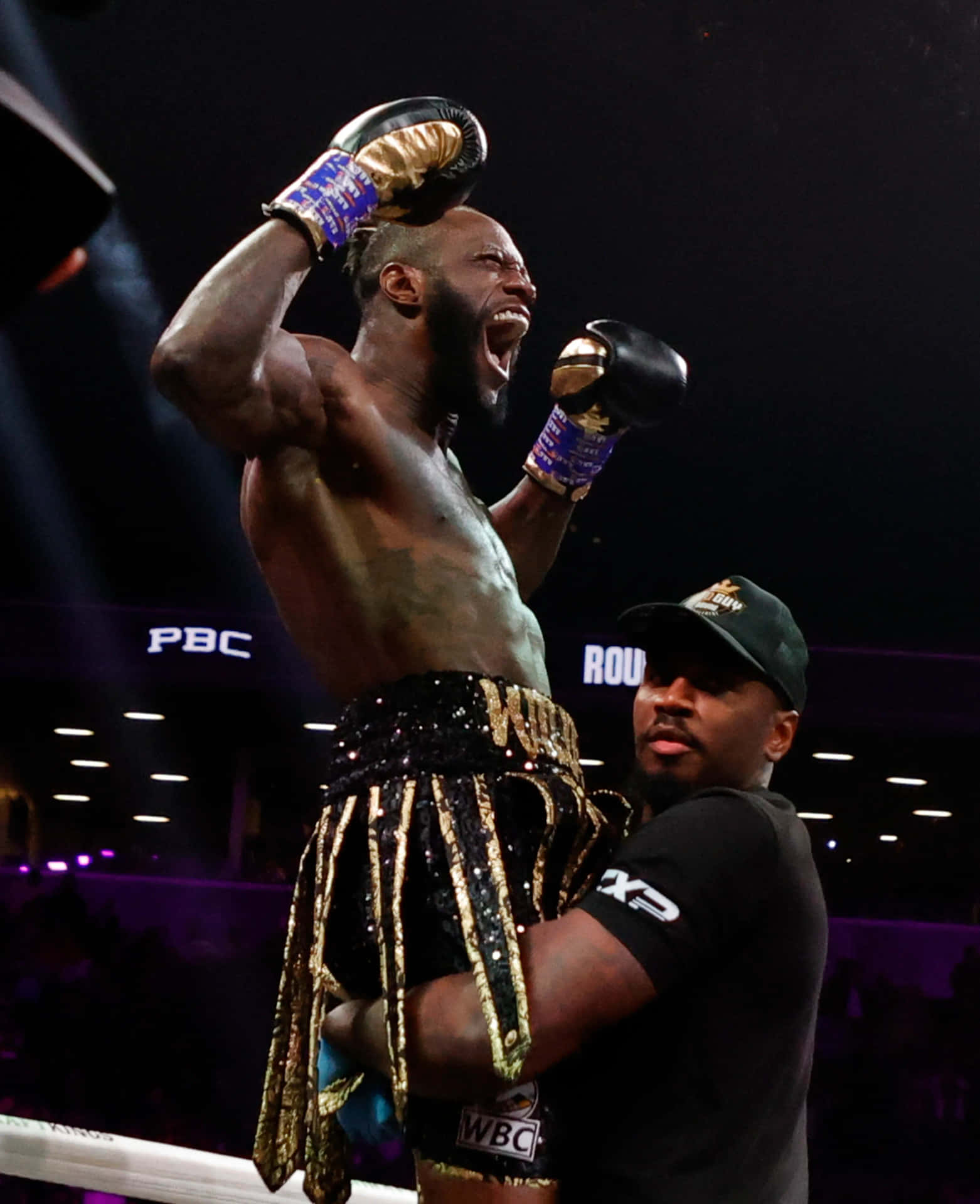 Deontay Wilder Victory Celebration Background