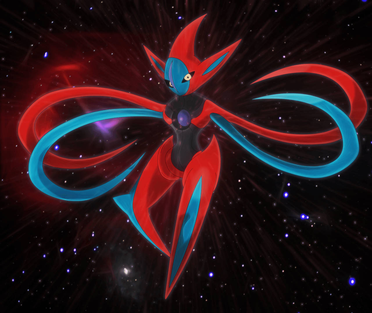 Deoxys In Attack Form Background