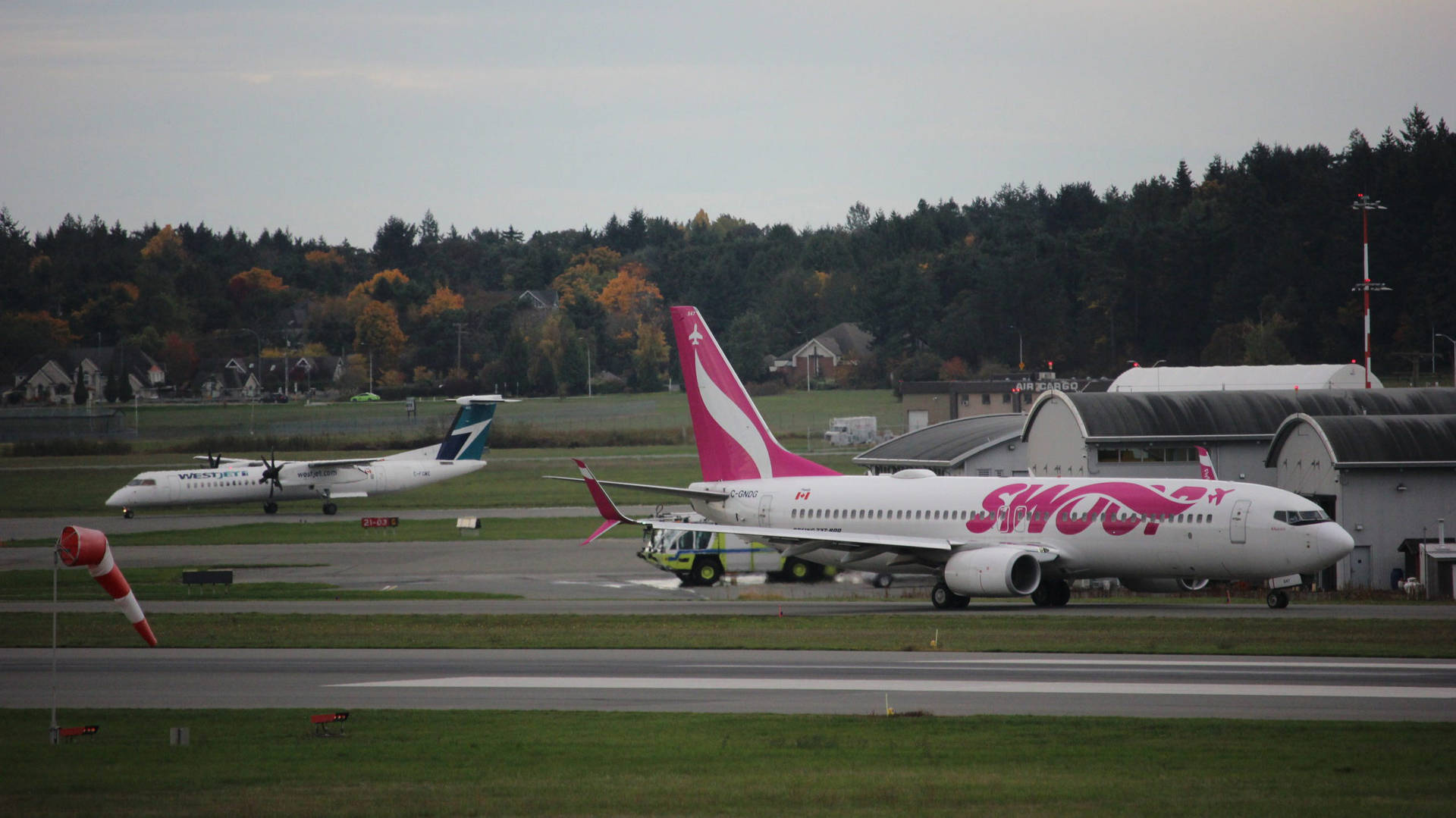 Departure Of Swoop Airplane Background