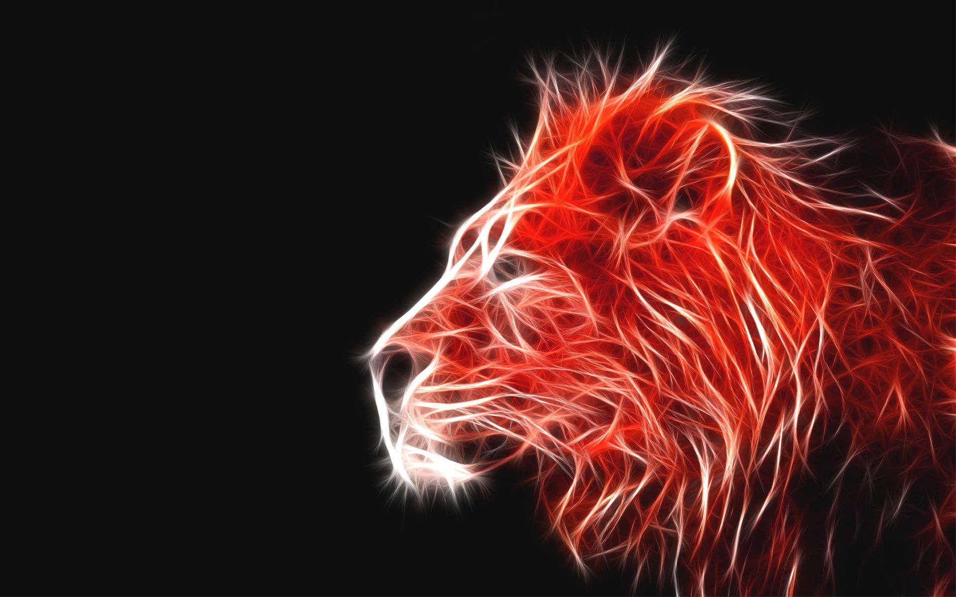 Depiction For 3d Lion Desktop Background