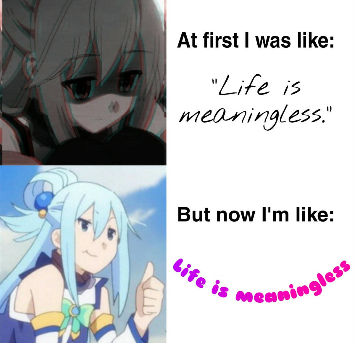 Depressed Anime Meme Background