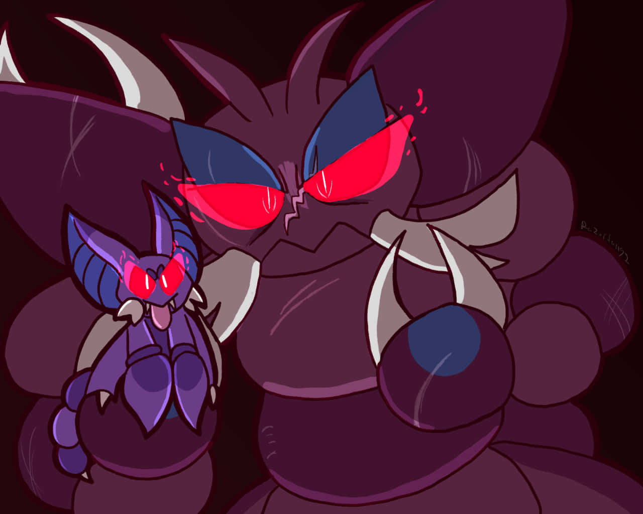 Depressed Drapion Cartoon Background