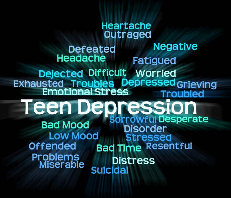 Depressing Teenage Issues Background