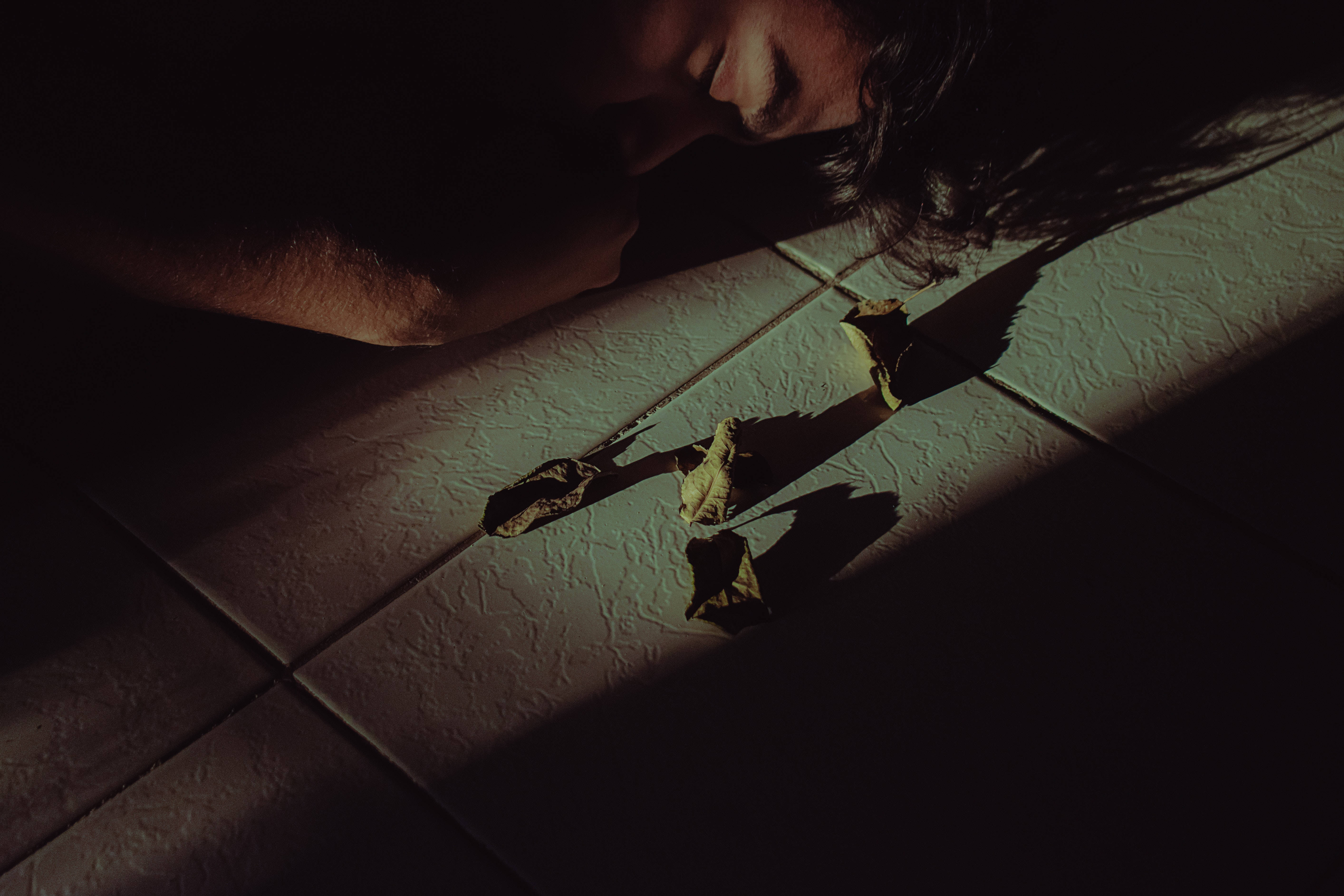 Depression Aesthetic Tiled Floor Background