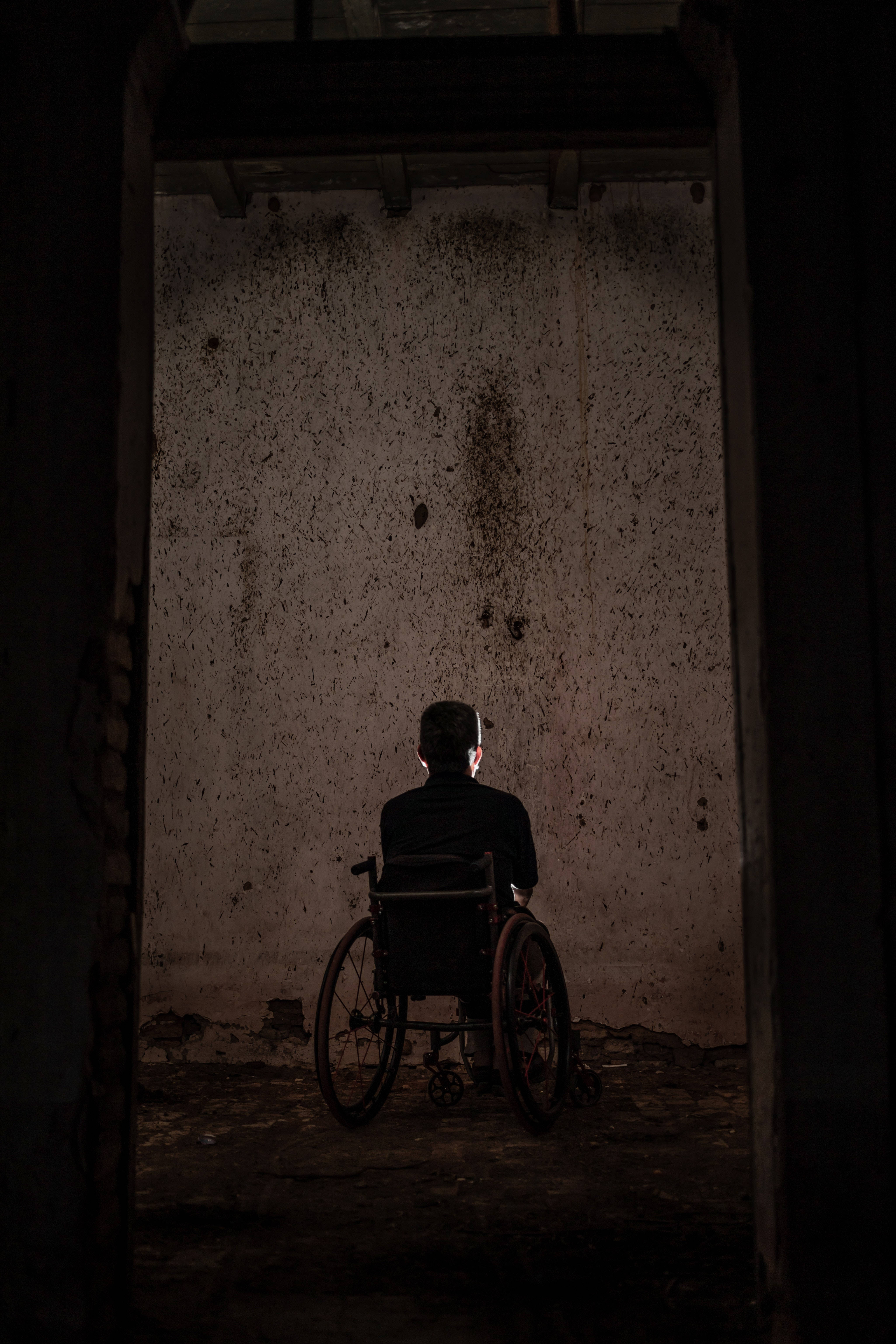 Depression Aesthetic Wheelchair Background