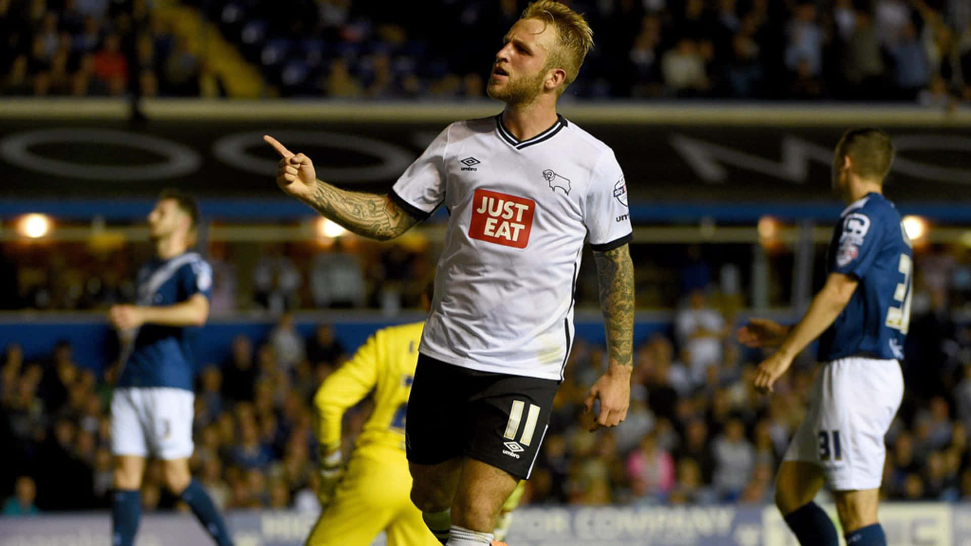 Derby County Football Club Johnny Russell Versus Reading Football Club Background