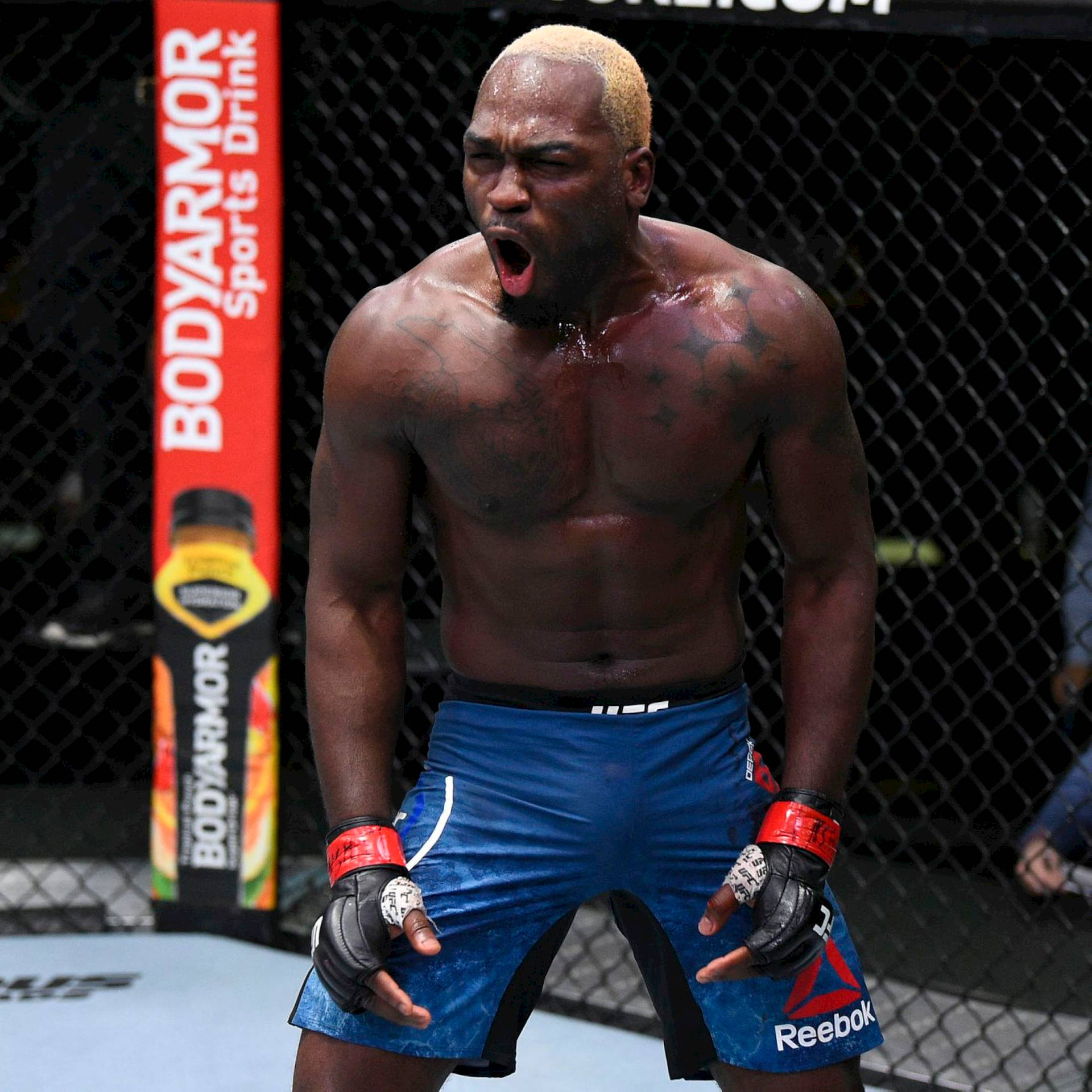 Derek Brunson Shouting Background