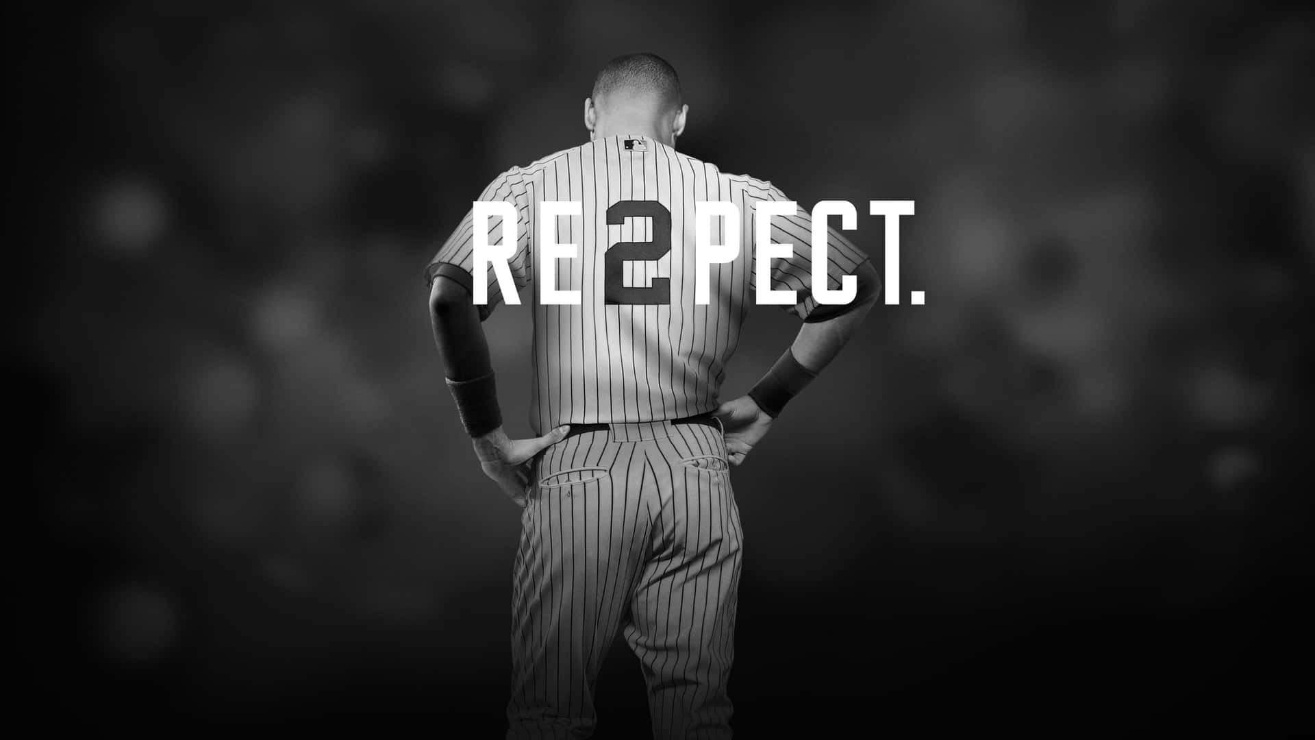 Derek Jeter With Respect Word Background