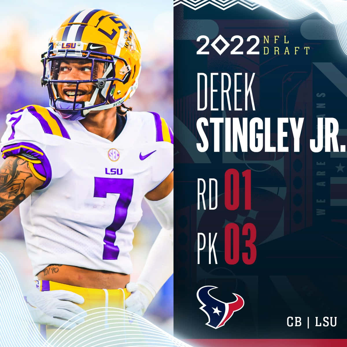 Derek Stingley Jr Houston Texans Rookie