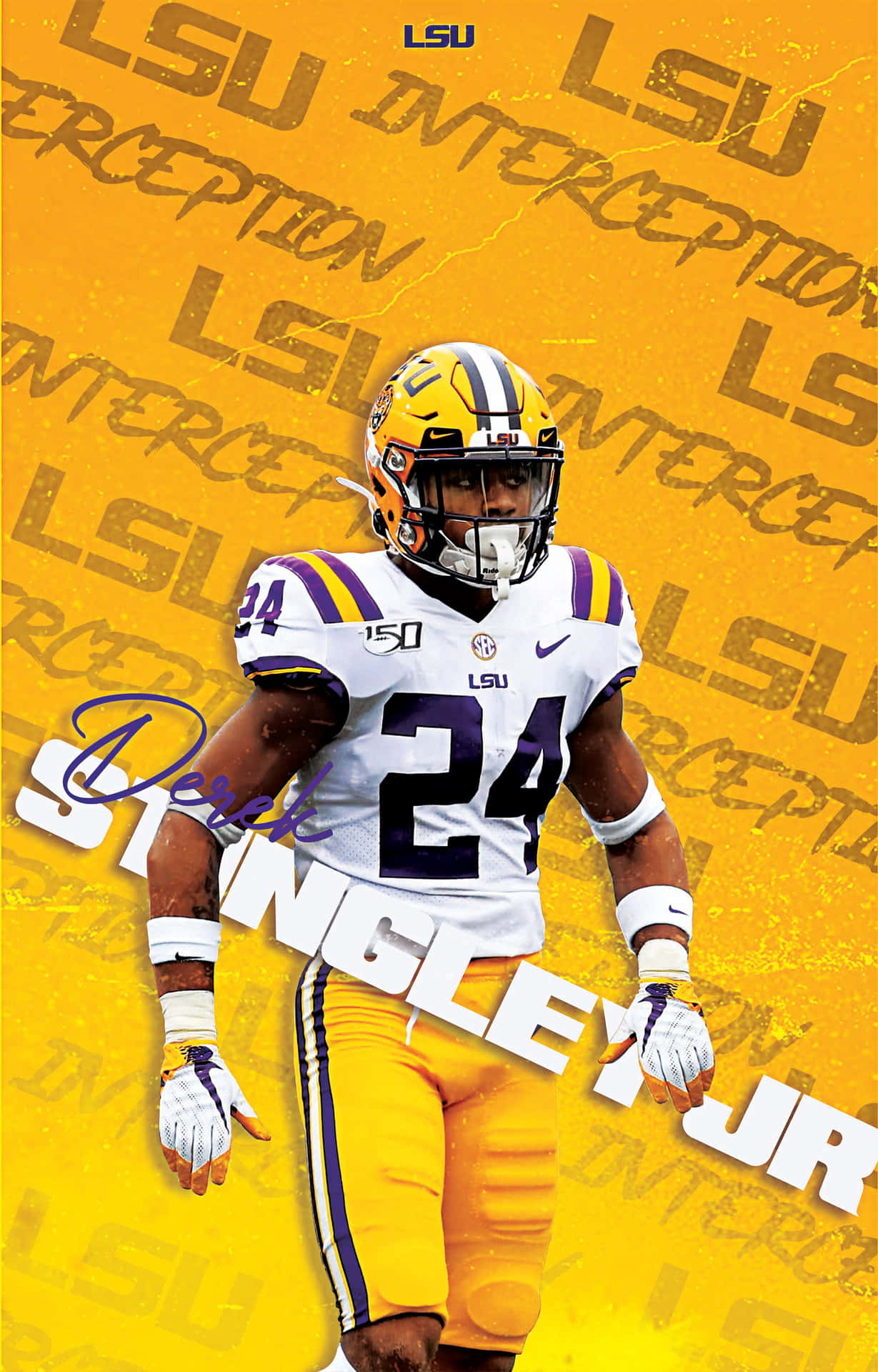 Derek Stingley Jr's Exclusive Autographed Poster Background