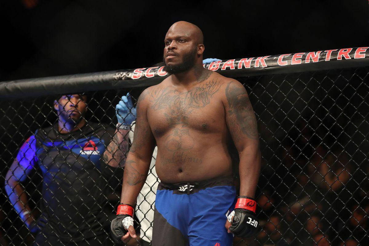 Derrick Lewis In Action At Scotiabank Centre Background