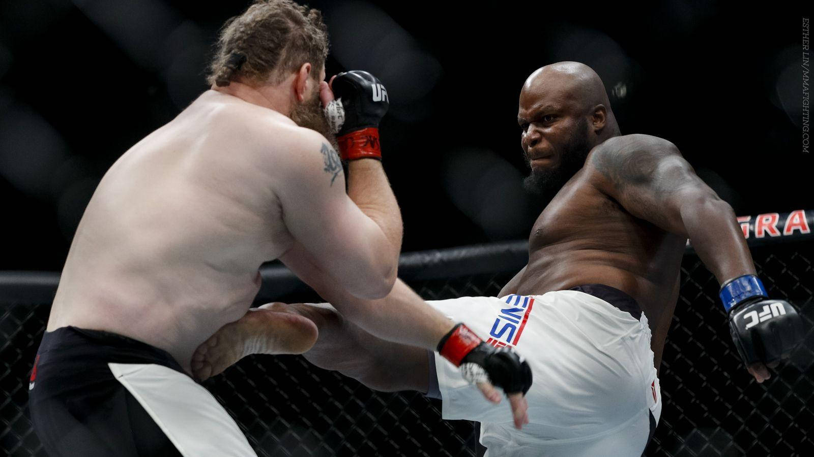 Derrick Lewis Kick Fight Stomach Background