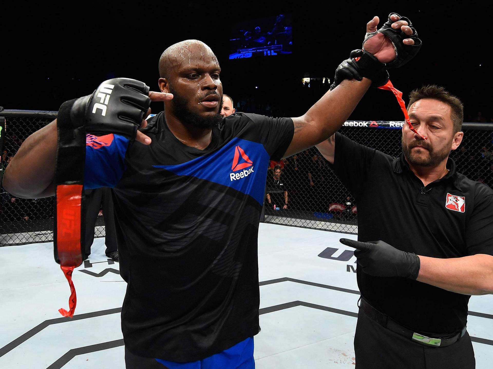 Derrick Lewis Victory Reebok Shirt Background