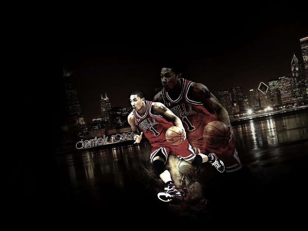 Derrick Rose Of The Detroit Pistons Background