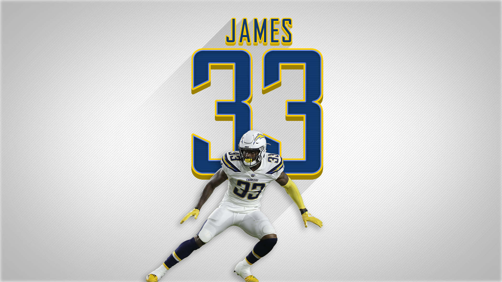 Derwin James Graphic Art Los Angeles Chargers Safety Background